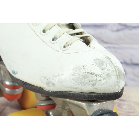 Vintage Riedell Sure Grip Skates Leather White Size 12 Inch - Picture 6 of 12